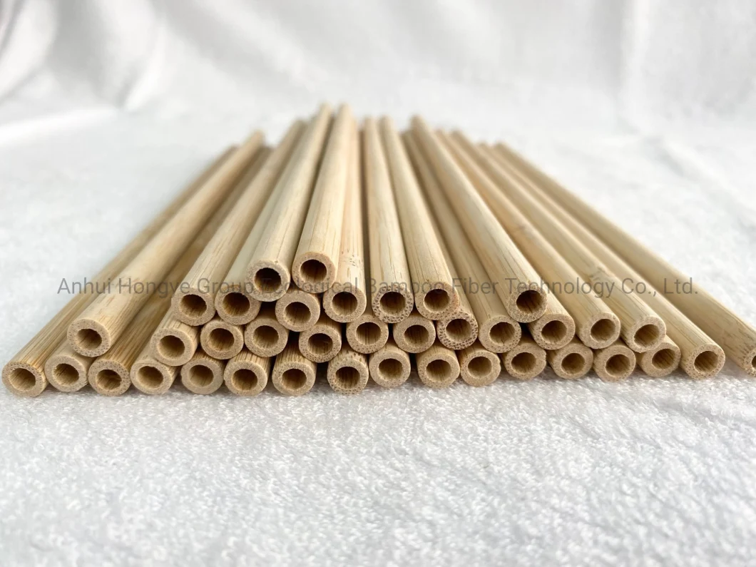 Disposable Carbonization 100% Bamboo Straw Biodegradable Hot Sale Eco-Friendly Product 7.0*200 mm